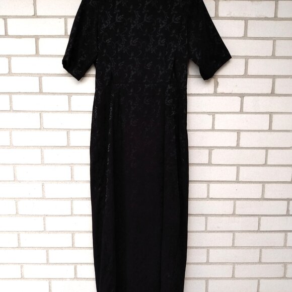 Amish Mennonite Cape Dress 36"B 30"W FORMAL Handmade Black Reverse Satin Party - Picture 4 of 7
